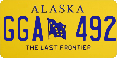 AK license plate GGA492