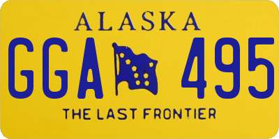 AK license plate GGA495