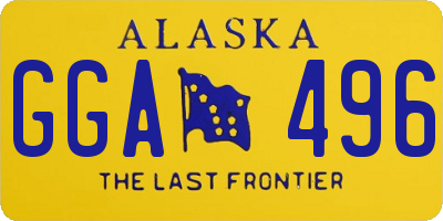 AK license plate GGA496