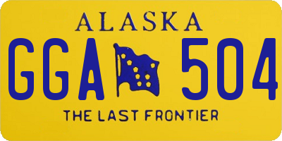 AK license plate GGA504