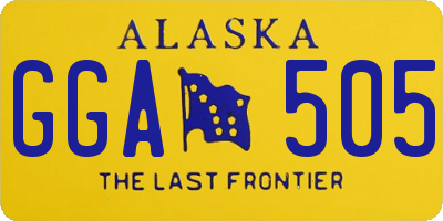 AK license plate GGA505