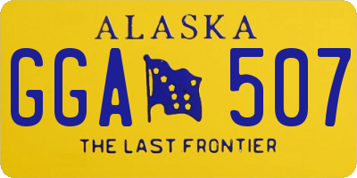 AK license plate GGA507