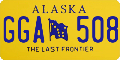 AK license plate GGA508