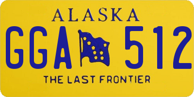 AK license plate GGA512
