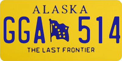 AK license plate GGA514
