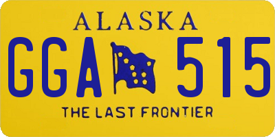 AK license plate GGA515