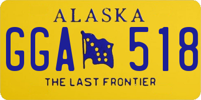 AK license plate GGA518