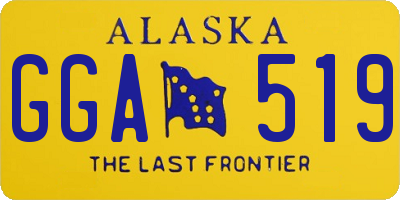 AK license plate GGA519
