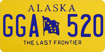 AK license plate GGA520