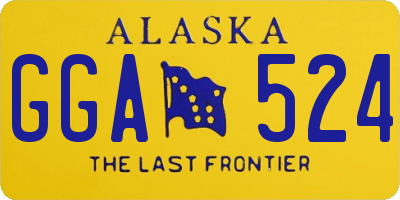 AK license plate GGA524