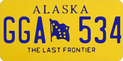 AK license plate GGA534