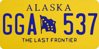 AK license plate GGA537