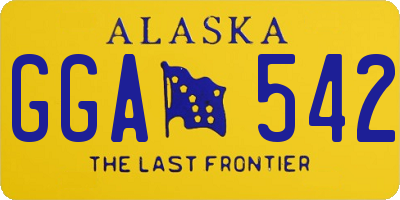 AK license plate GGA542