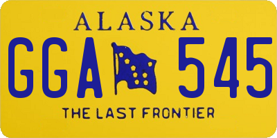 AK license plate GGA545
