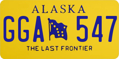 AK license plate GGA547