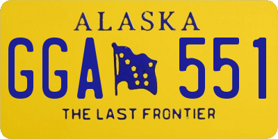 AK license plate GGA551