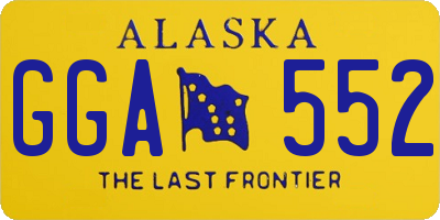 AK license plate GGA552