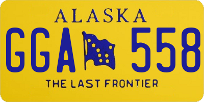 AK license plate GGA558