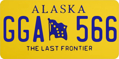 AK license plate GGA566