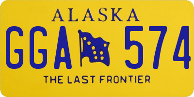 AK license plate GGA574