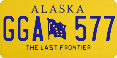AK license plate GGA577