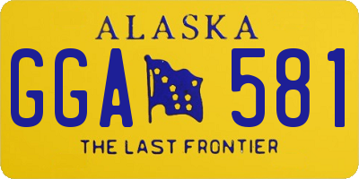 AK license plate GGA581