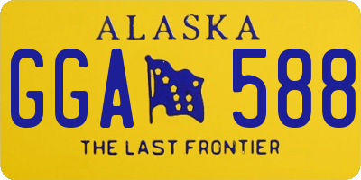 AK license plate GGA588