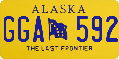 AK license plate GGA592
