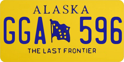 AK license plate GGA596