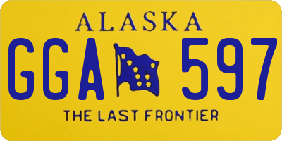 AK license plate GGA597