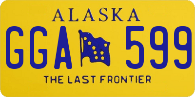 AK license plate GGA599