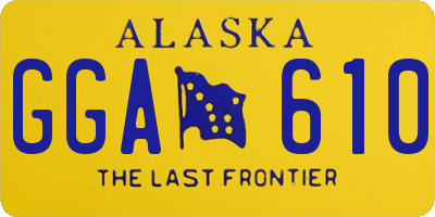 AK license plate GGA610