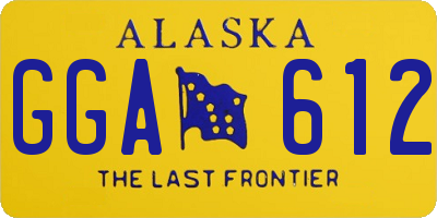 AK license plate GGA612