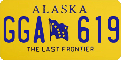 AK license plate GGA619