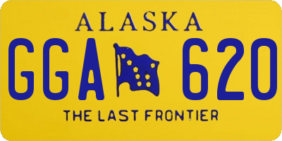 AK license plate GGA620