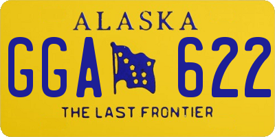 AK license plate GGA622