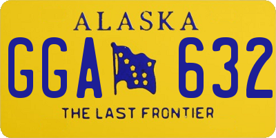 AK license plate GGA632