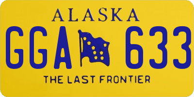 AK license plate GGA633