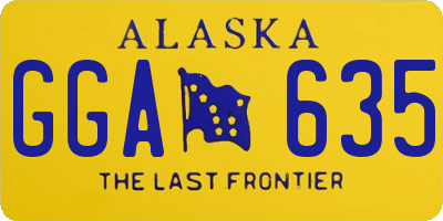 AK license plate GGA635