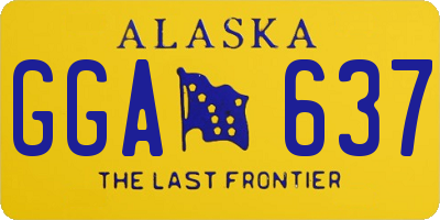 AK license plate GGA637