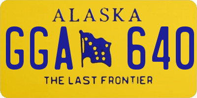 AK license plate GGA640