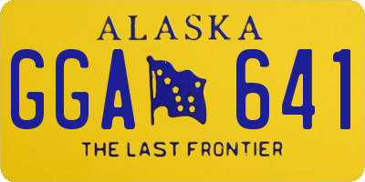 AK license plate GGA641