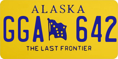 AK license plate GGA642