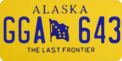 AK license plate GGA643