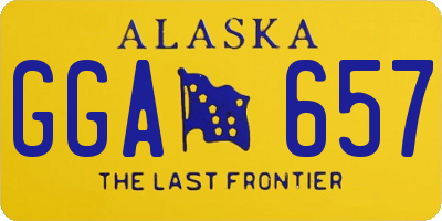 AK license plate GGA657