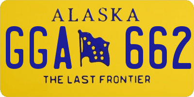 AK license plate GGA662