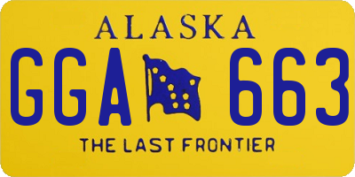 AK license plate GGA663