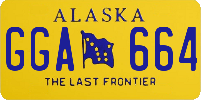 AK license plate GGA664