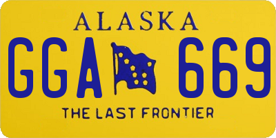 AK license plate GGA669