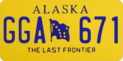 AK license plate GGA671